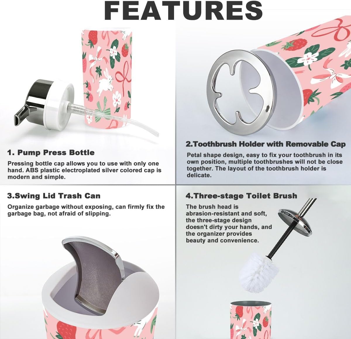 Stylish 6-Piece Bathroom Accessories Set