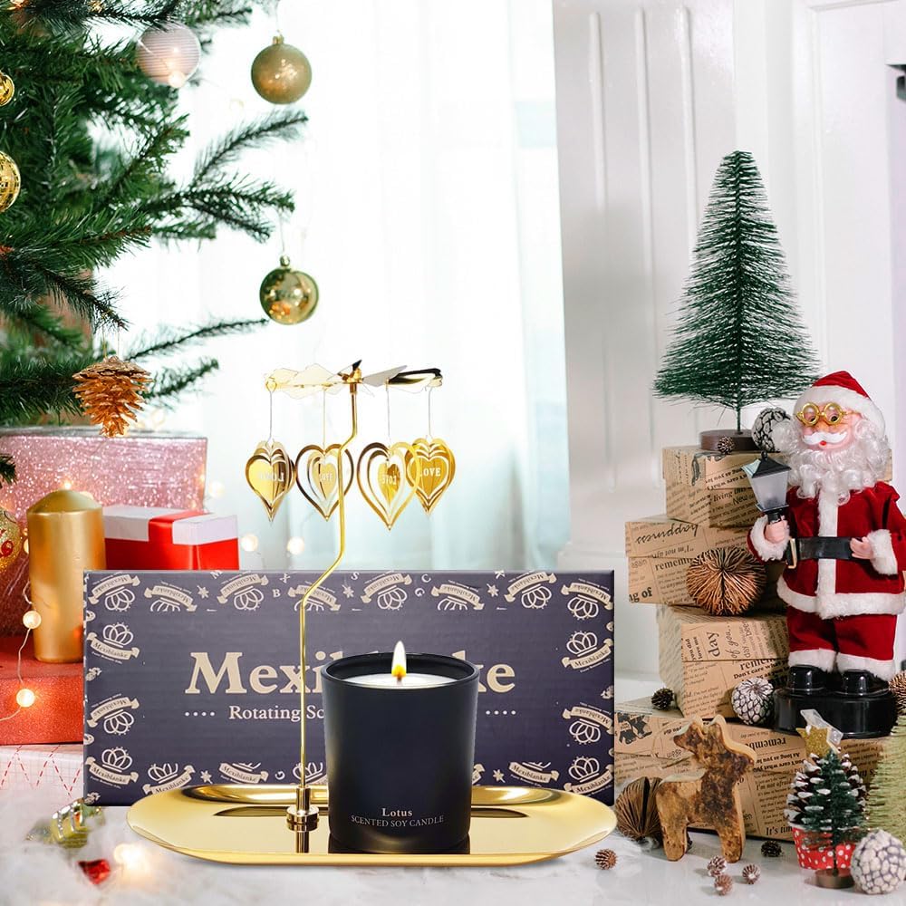 Unique Rotating Scented Candle for Women Mother Sister and Best Friend