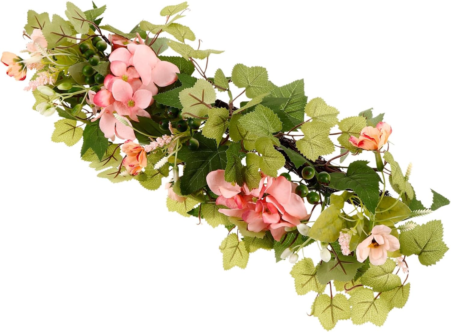 Vibrant 2-Piece Artificial Rose Vine Candle Holders for Weddings