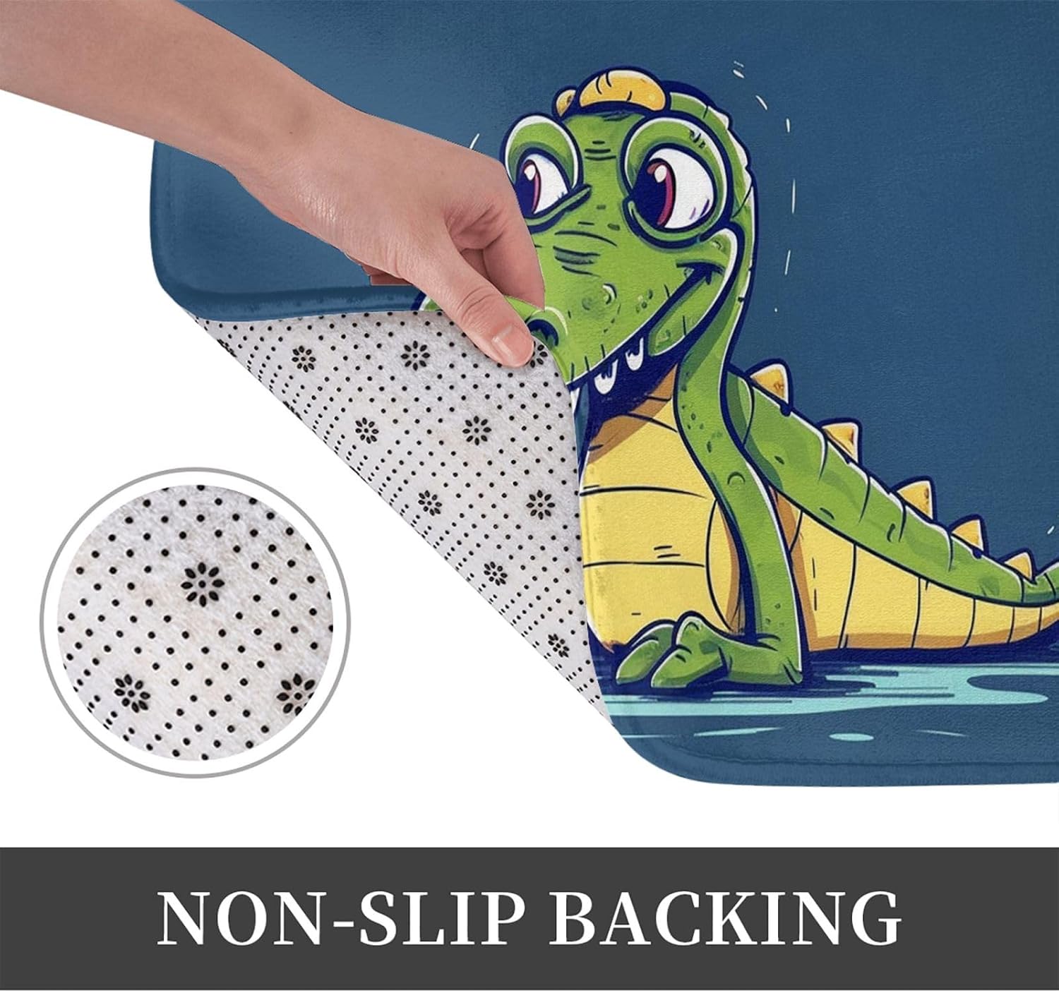 Welcome Home Mat Happy Crocodile Door Mat for Entryway