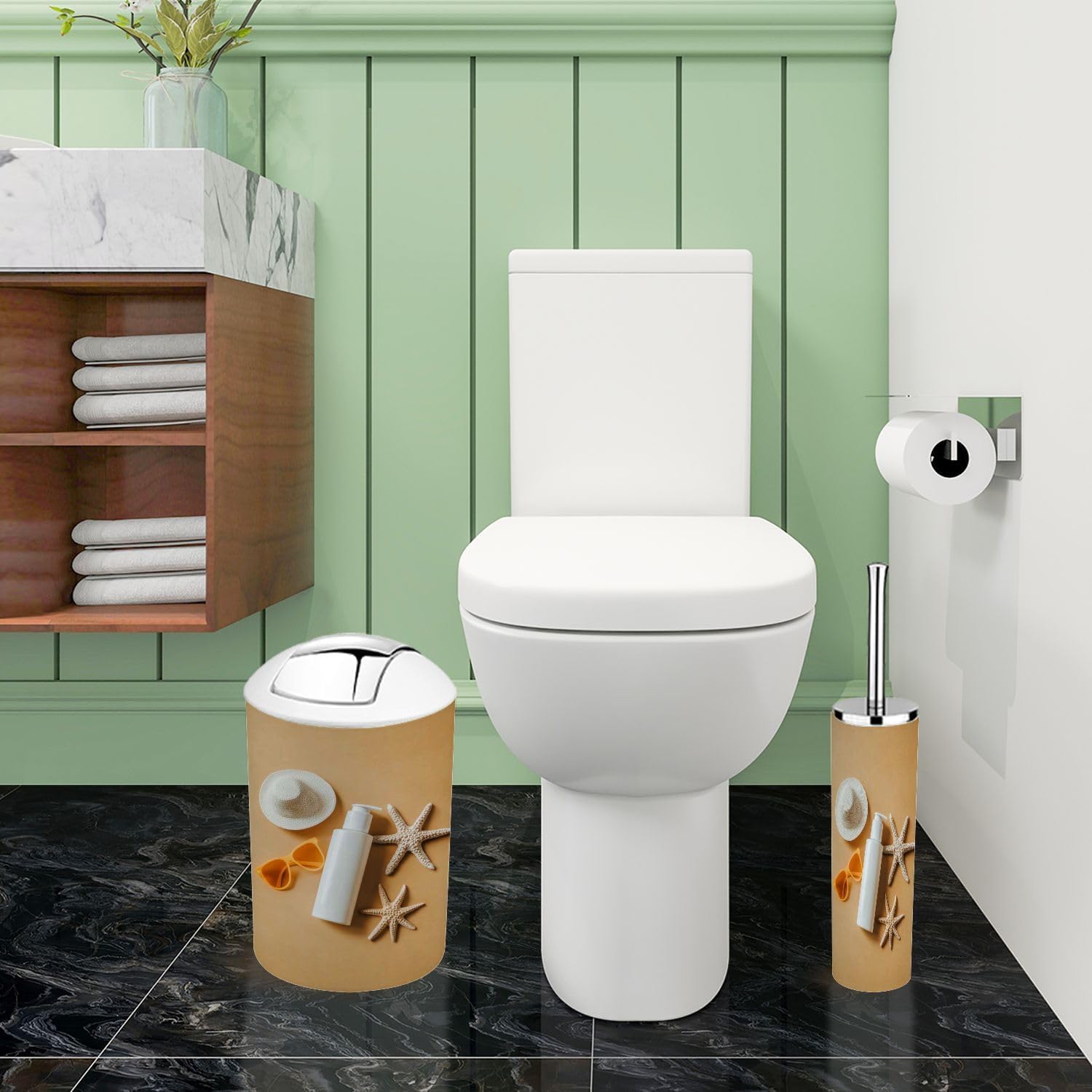 Bathroom Organizing Set 6 Essential Pieces by TRANQDEHOM