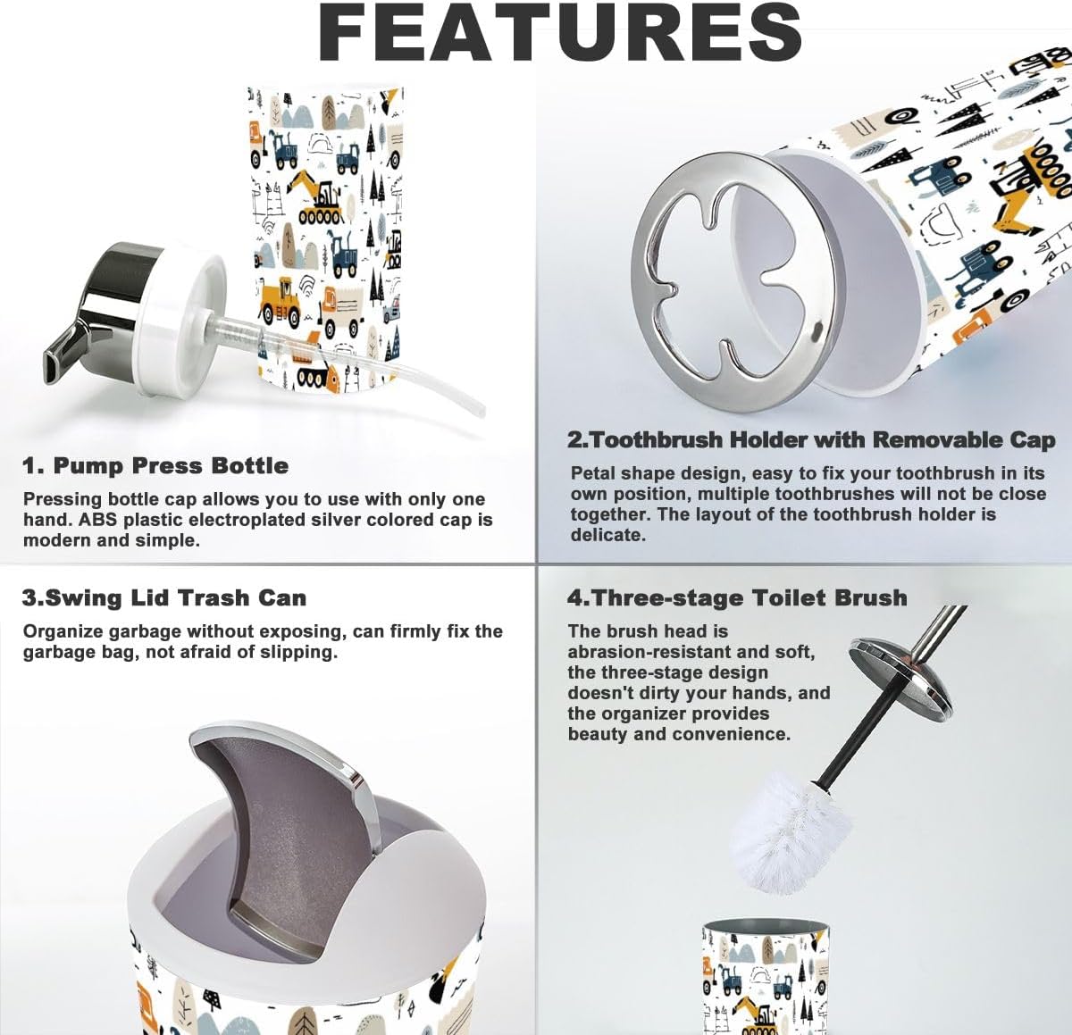 Eco-Friendly Bathroom Organizing Set