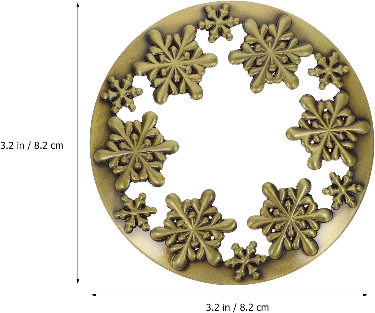 Healeved Snowflake Metal Candle Toppers