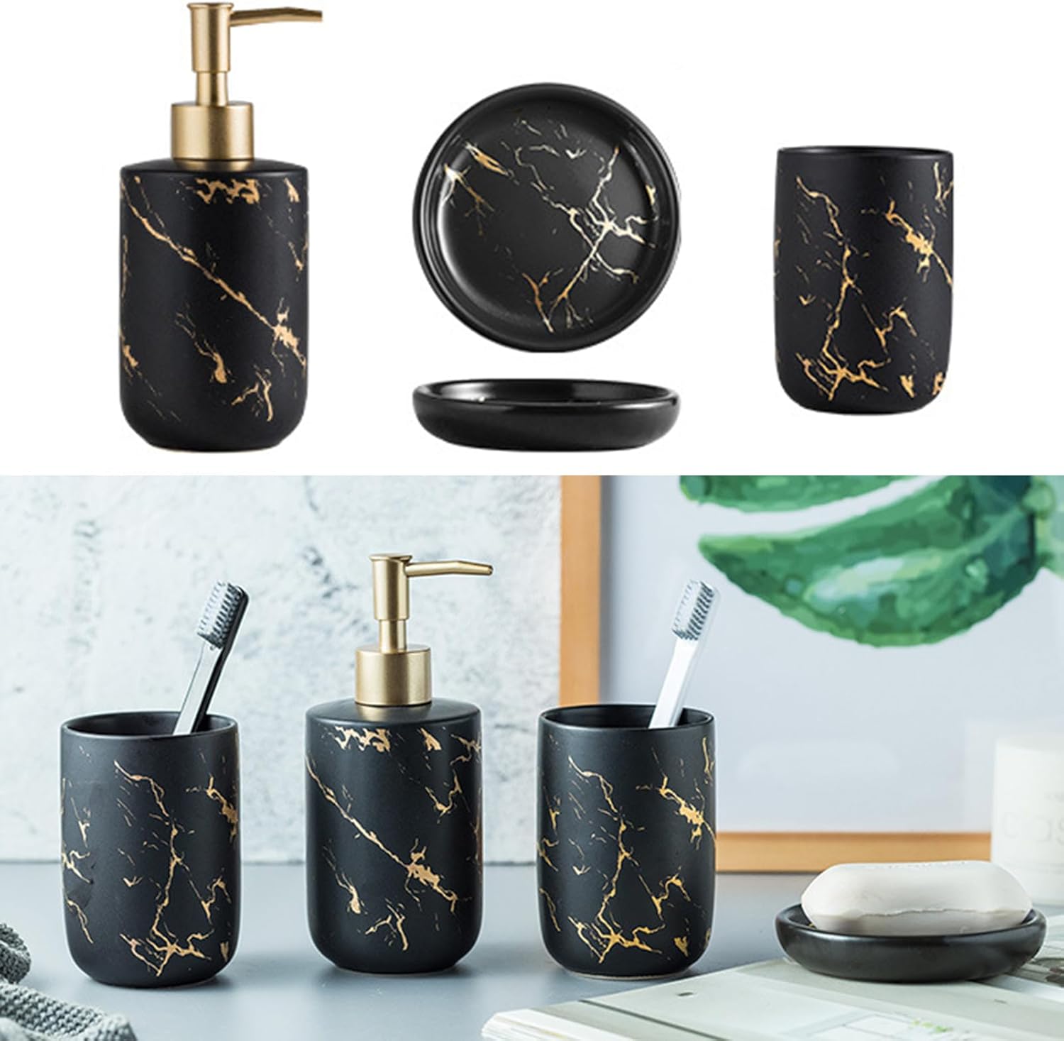 4-Piece Soap Dish Set Ergonomic Design Durable Stylish for Home