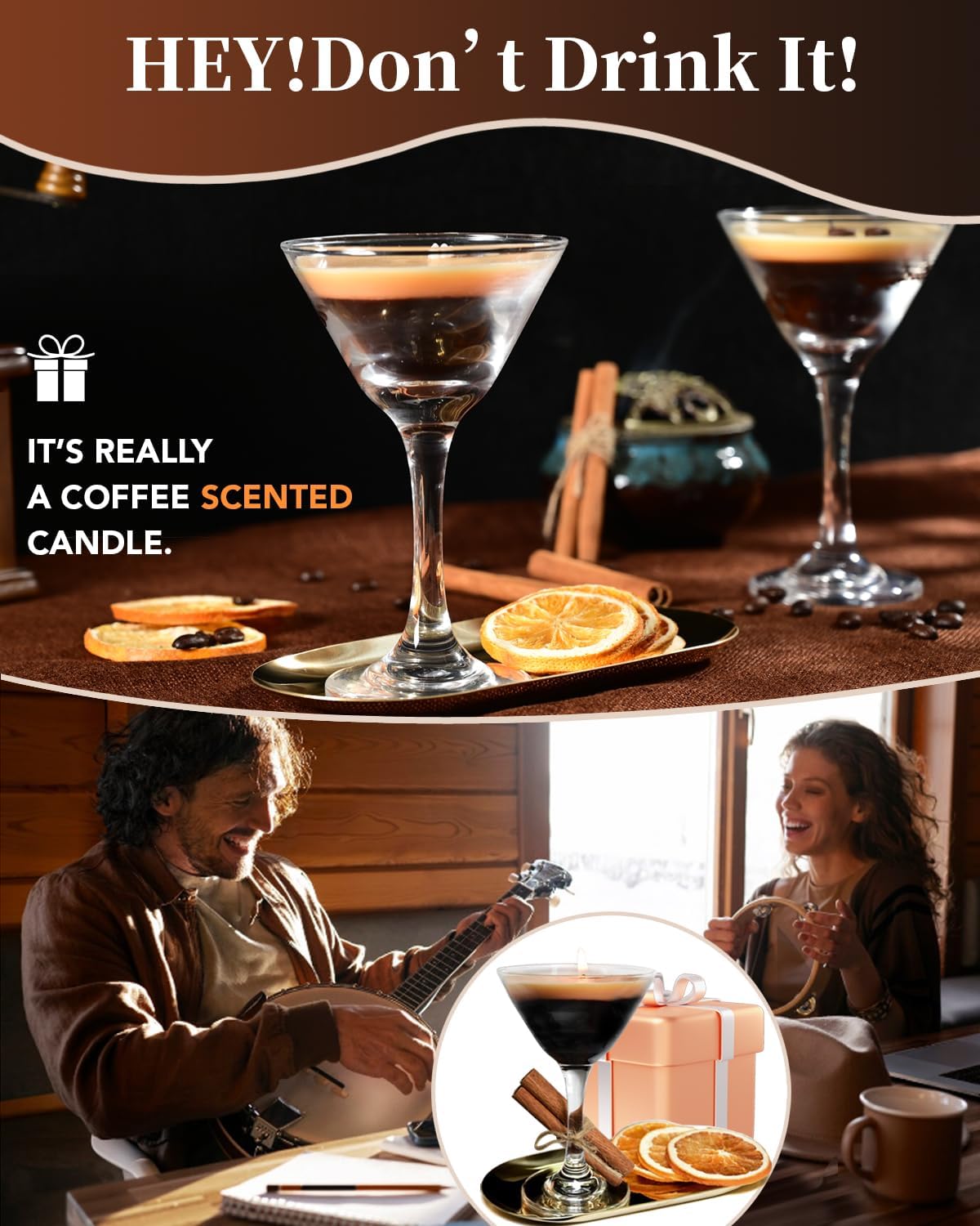 Espresso Coffee Candle Gifts for Women