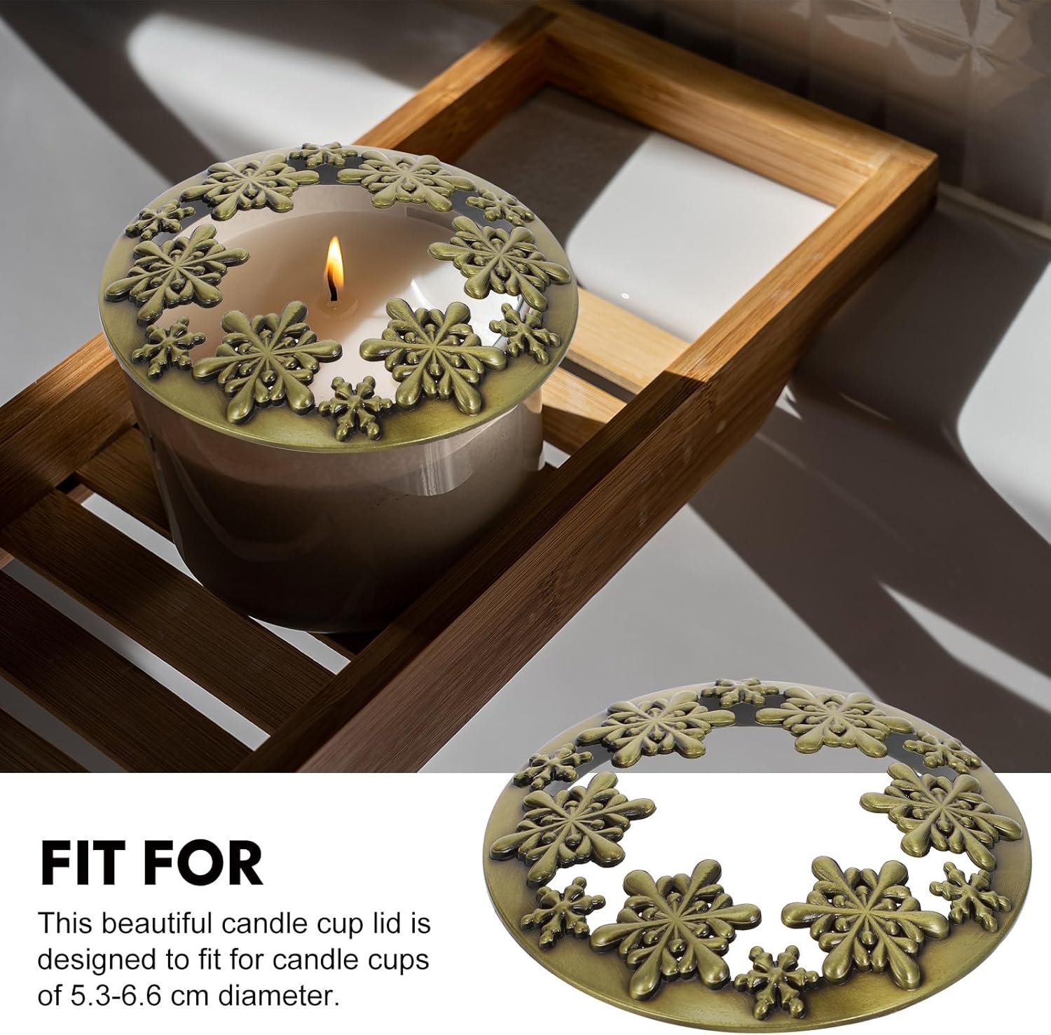 Healeved Snowflake Metal Candle Toppers