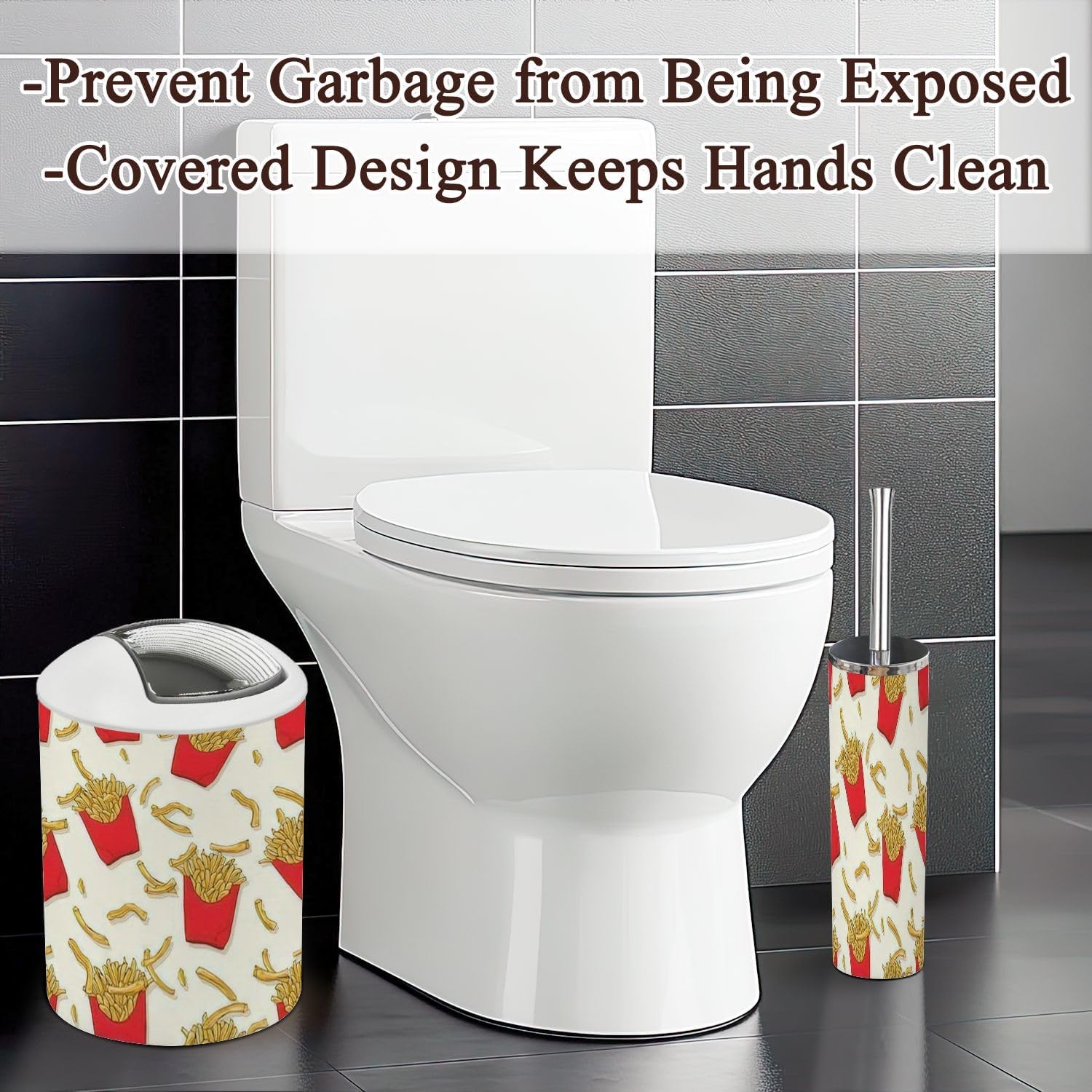 Bathroom Accessories Set - Modern BMC Storage for 6-Piece BMC