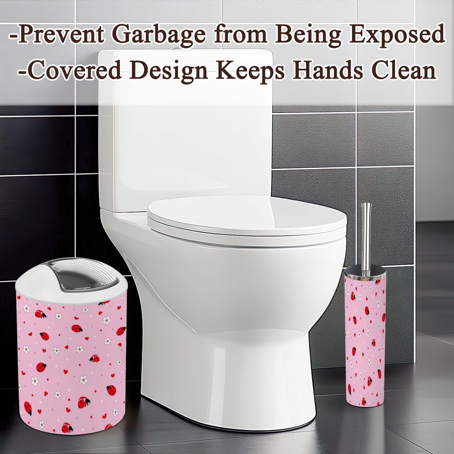 6-Piece Bathroom Set with Botanical Orrery Pattern