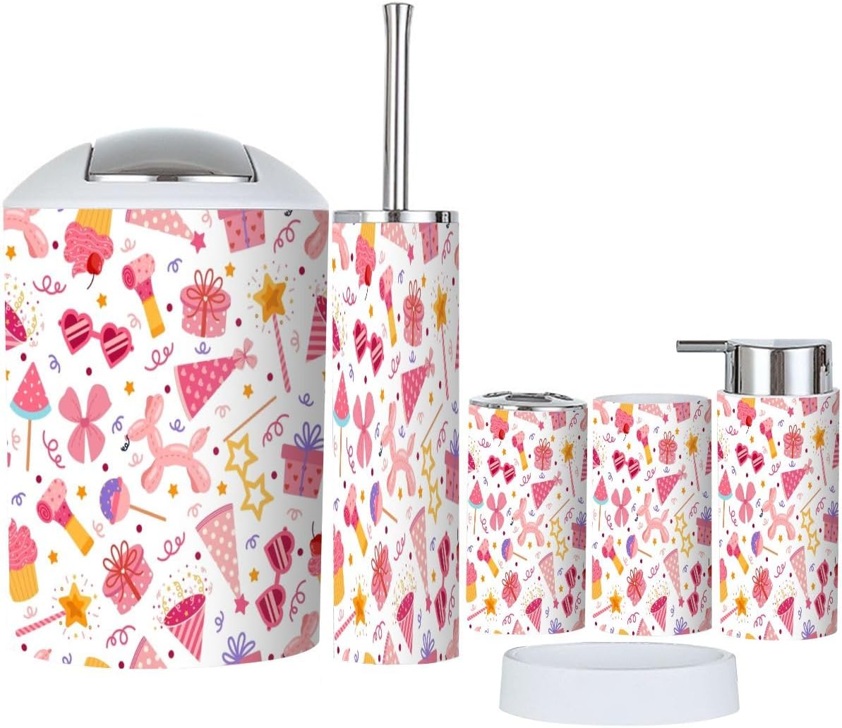 Sturdy 6-Piece Bathroom Accessories Set
