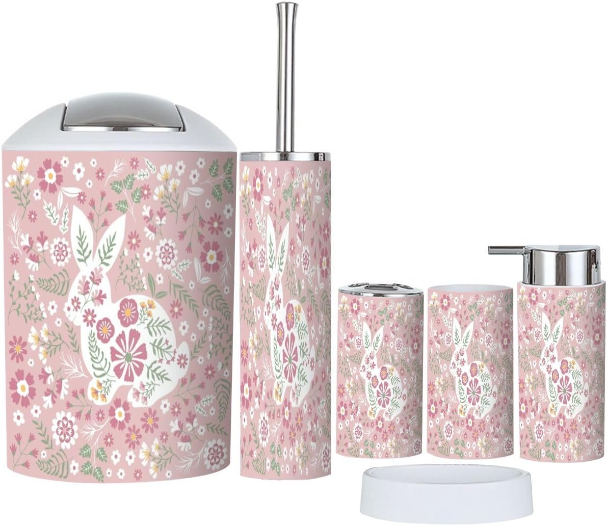 Kids Collection Bathroom Accessory Set 6 Piece Cute