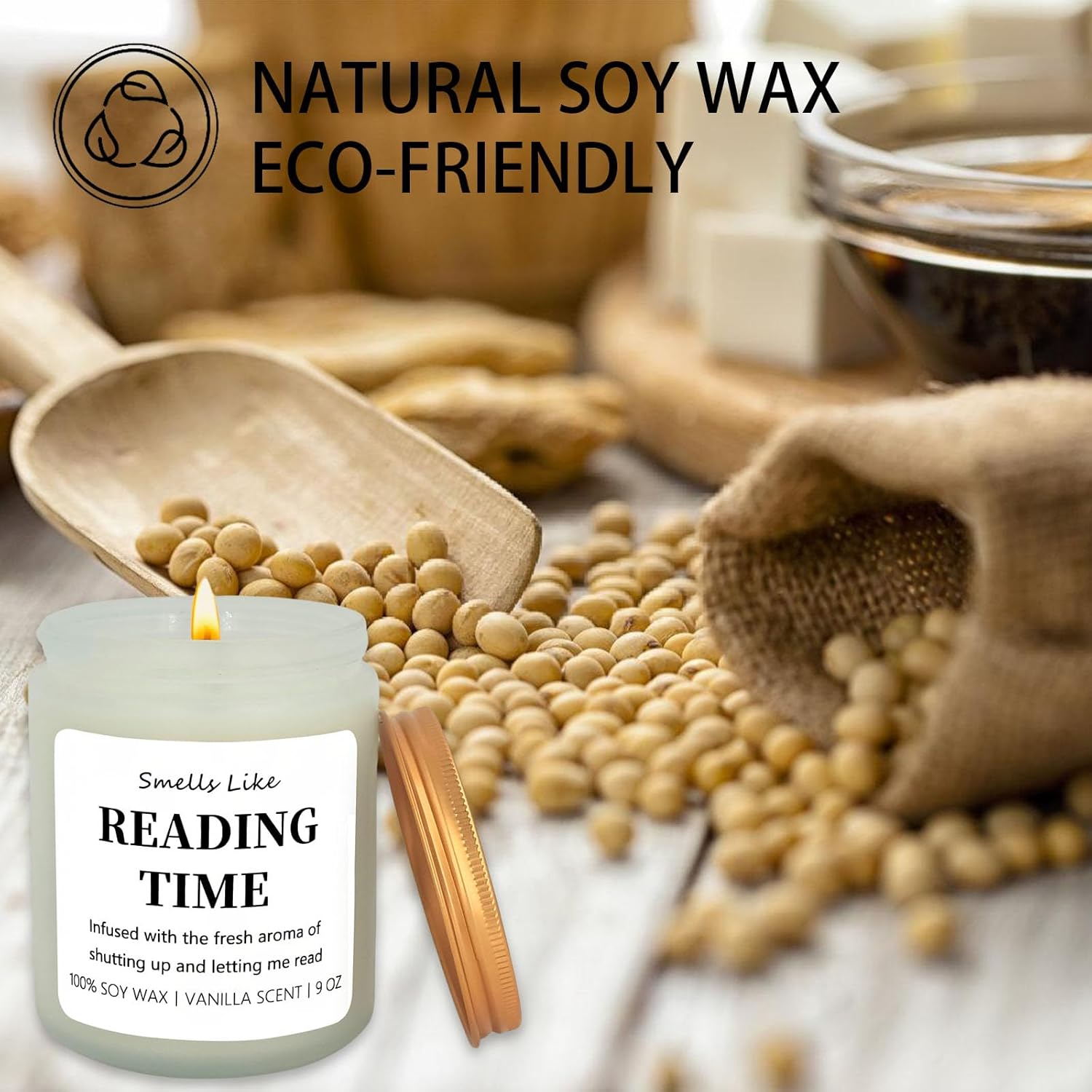 SweJustMei Funny Reading Candle for Book Lovers