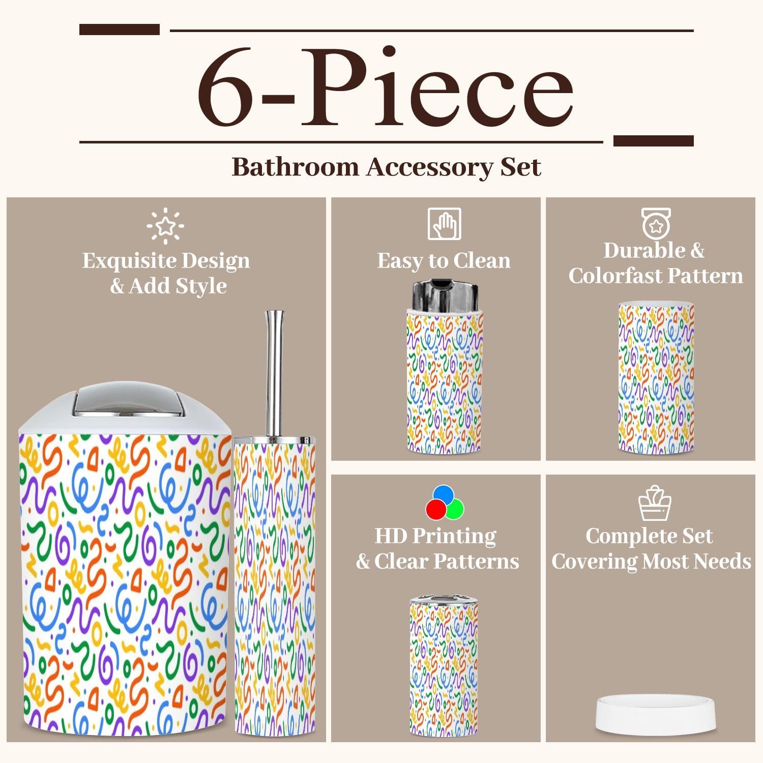 6-Piece Minimalist Bathroom Set