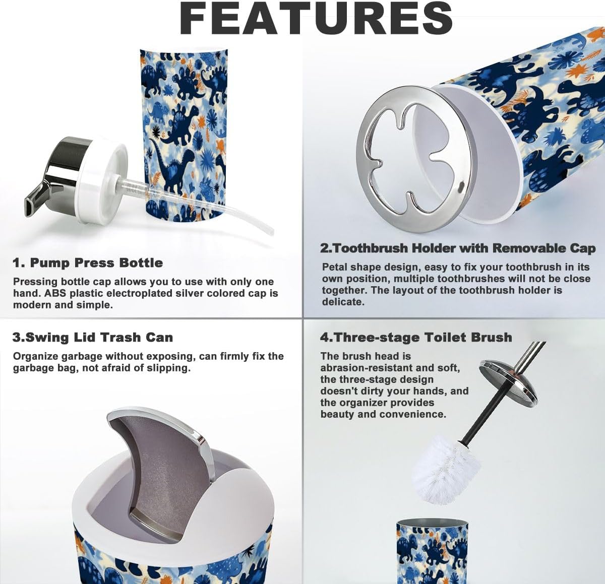 Perfect for Boys Dinosaur-themed mens bathroom essentials