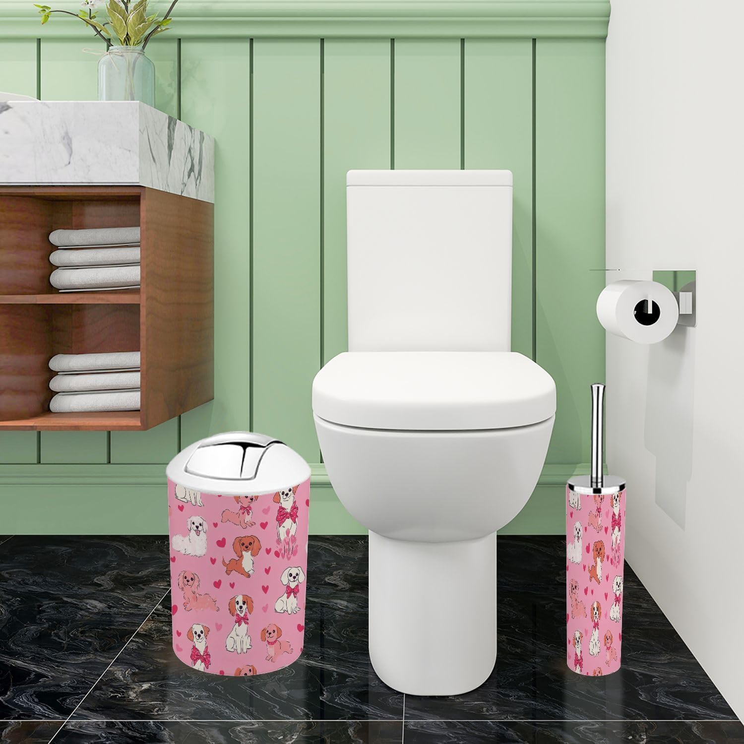 Bathroom 6-Piece Set Boho-Style Organized and Functional