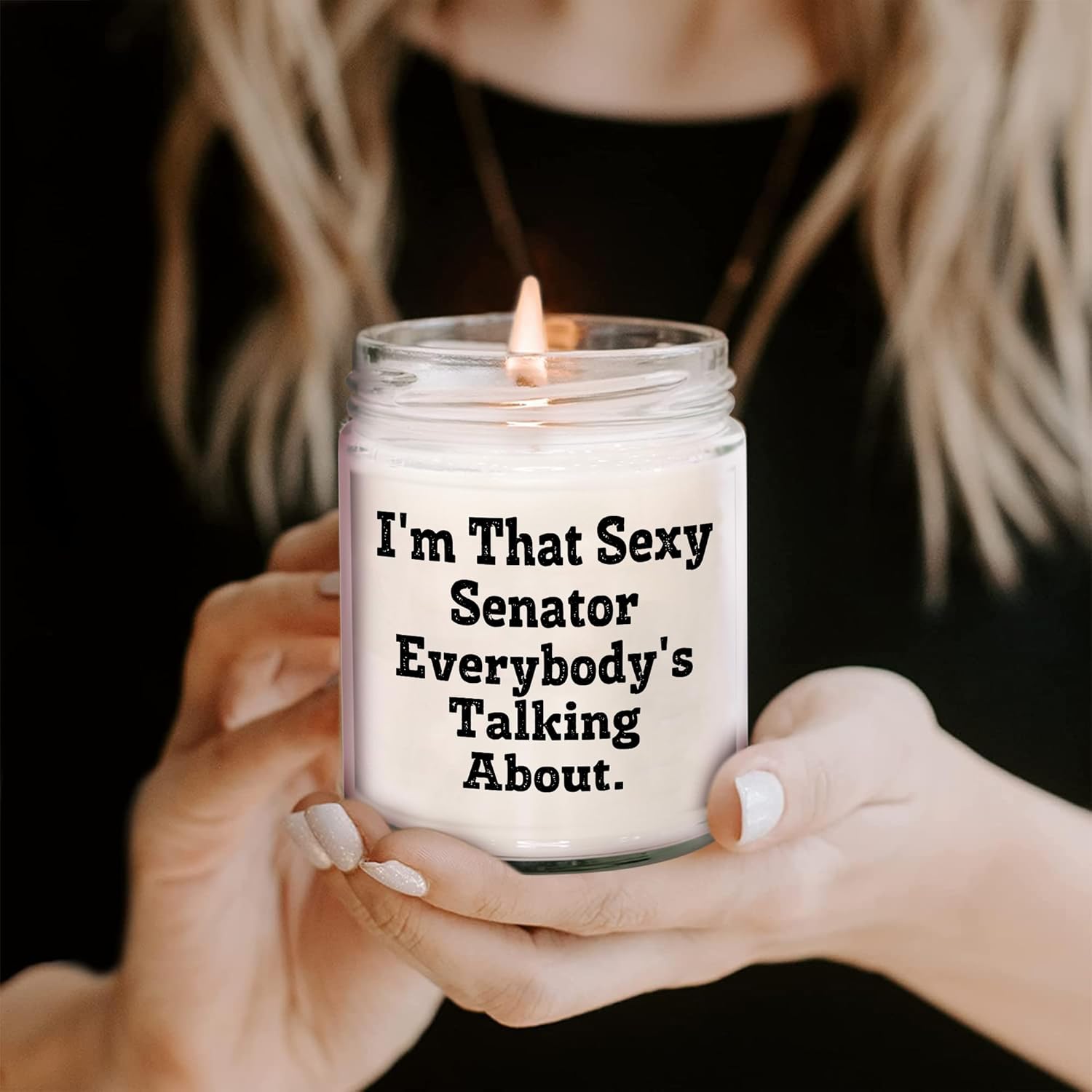 Funny Senator Quote Candle Gift for Christmas