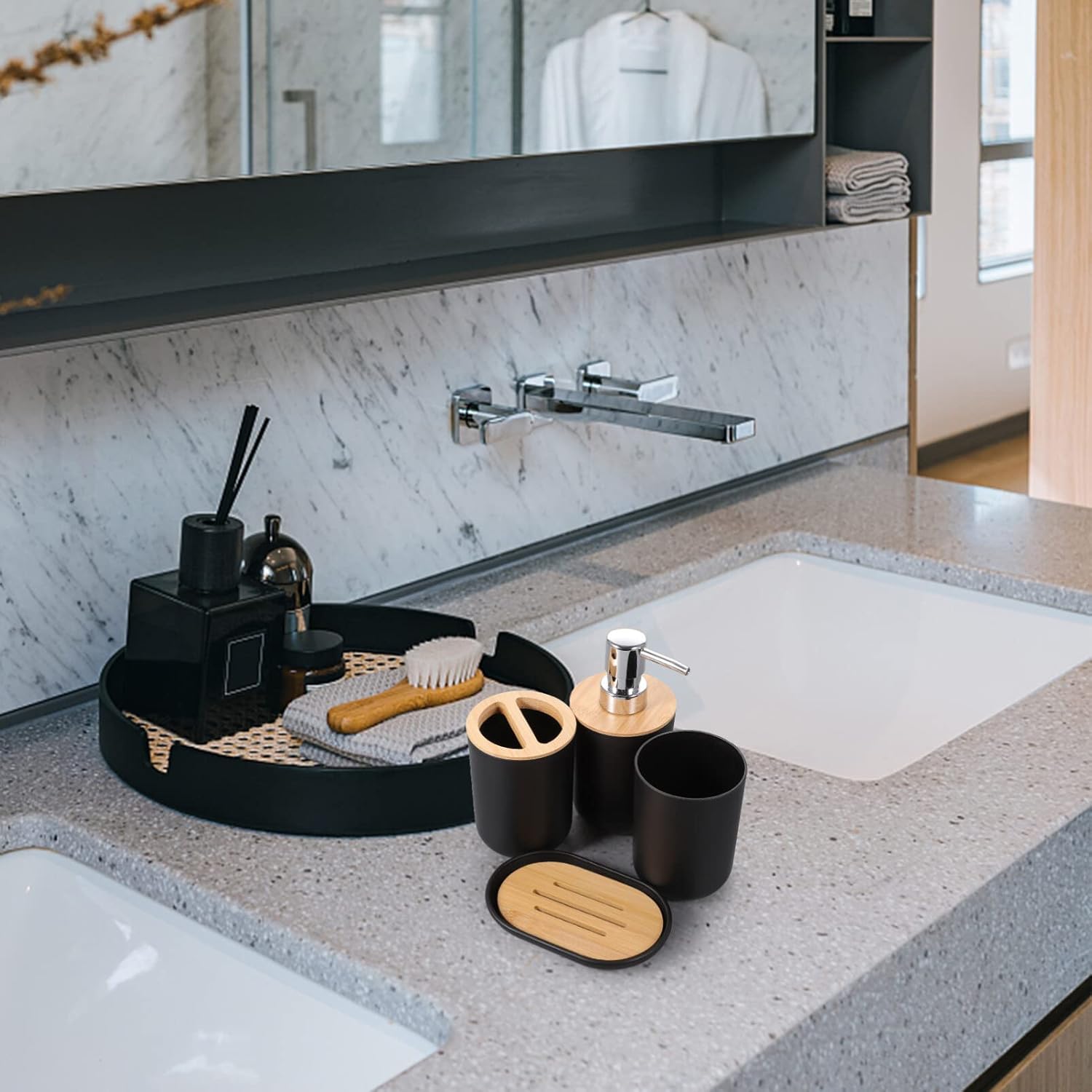 Stylish Bathroom Accessory Set 4-piece