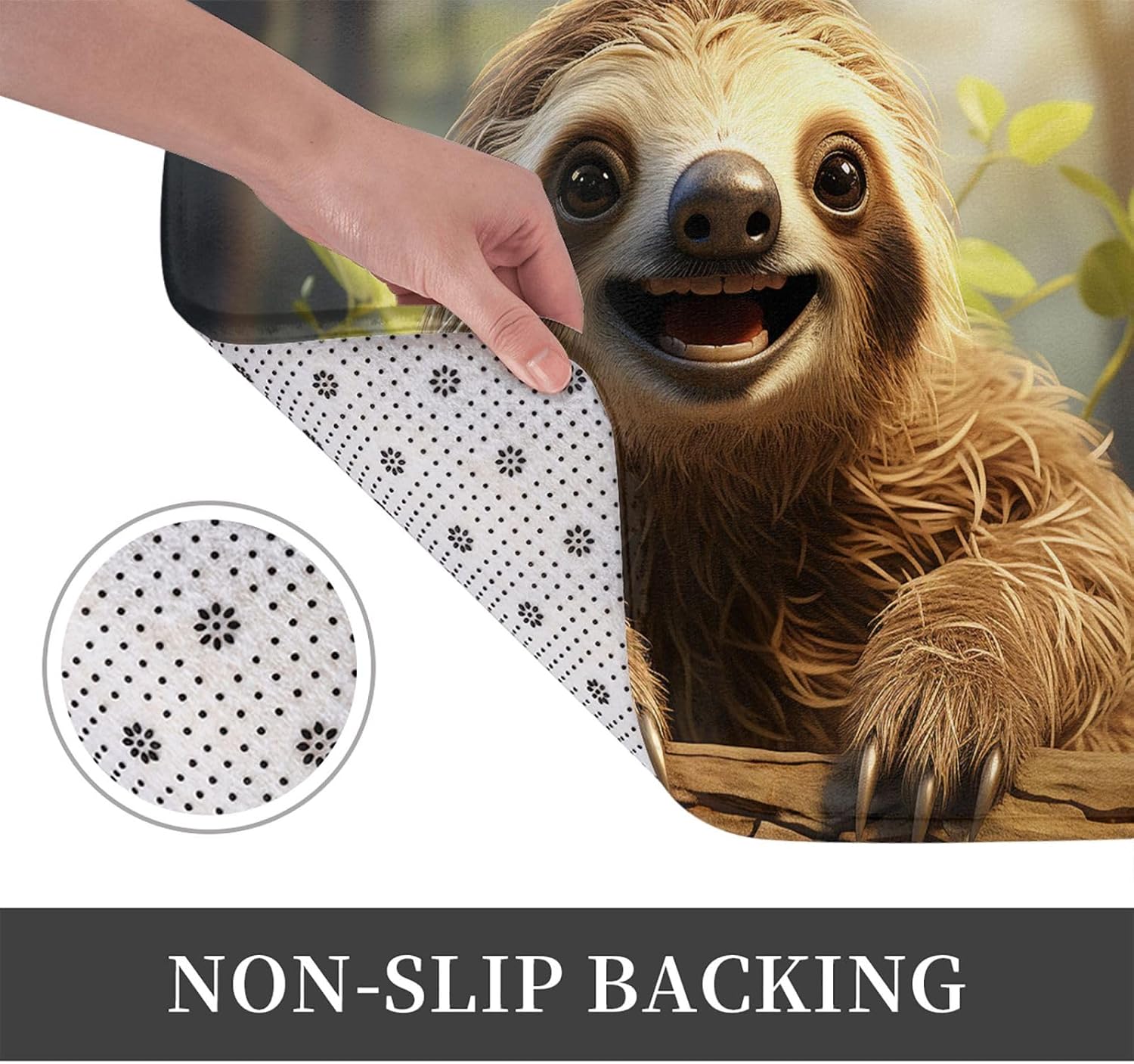 Welcome Home to the Sloth Front Door Mat 236 x 157 in