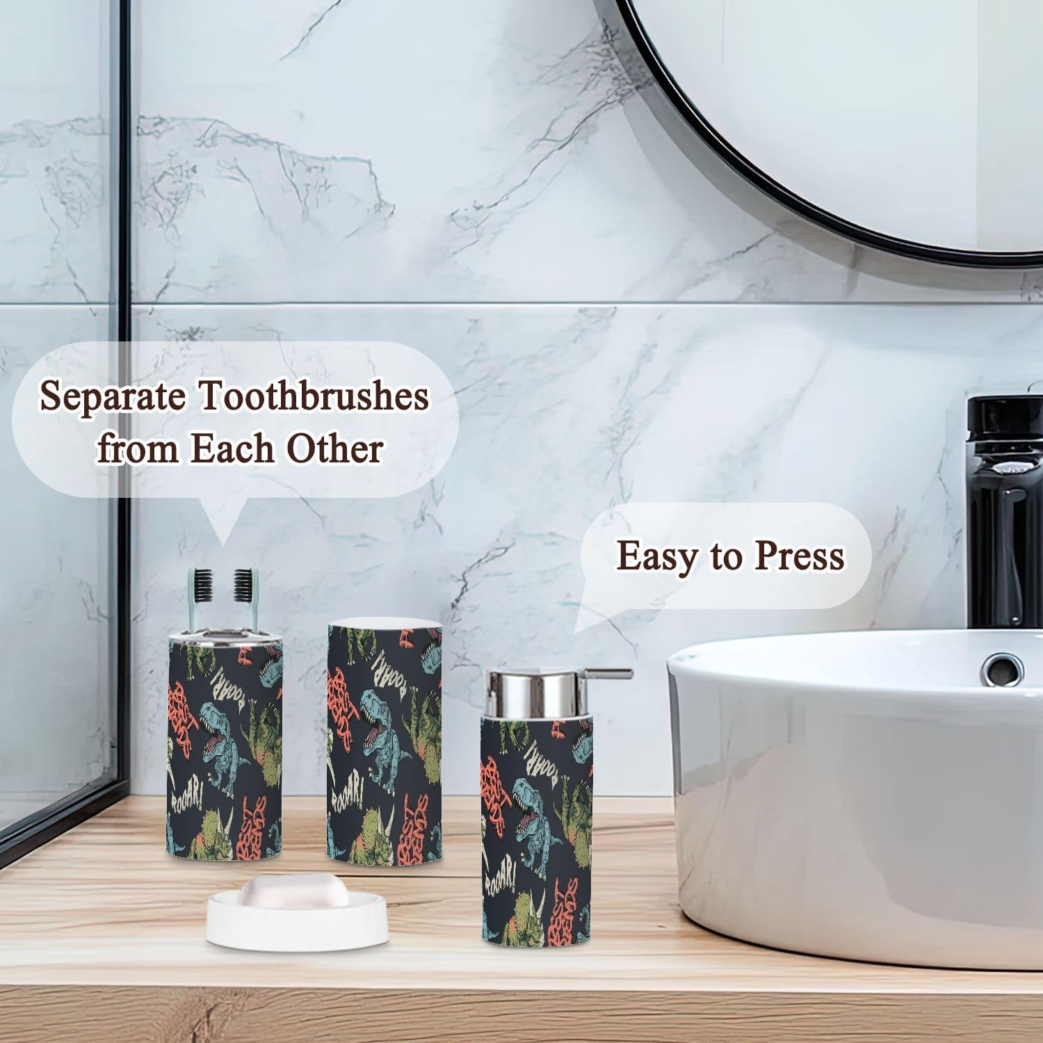6-Piece Durable Cartoon Bathroom Set