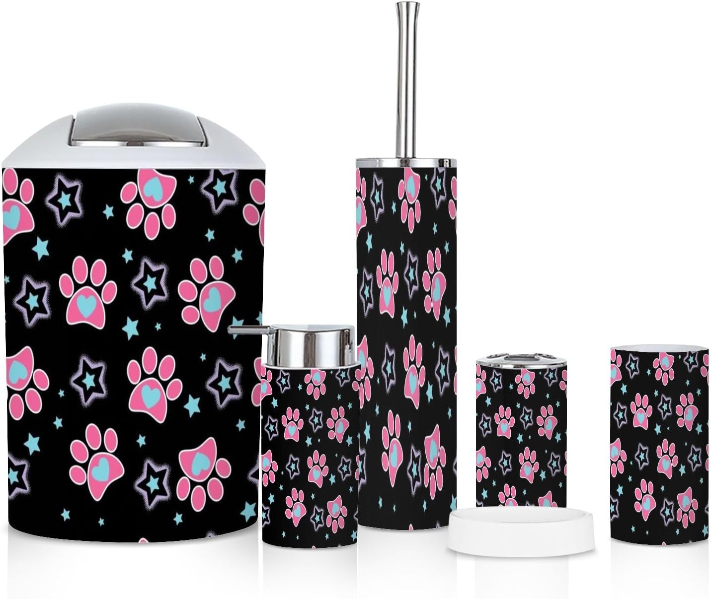 6-Piece Bathroom Set - Cute Functional for Every Space