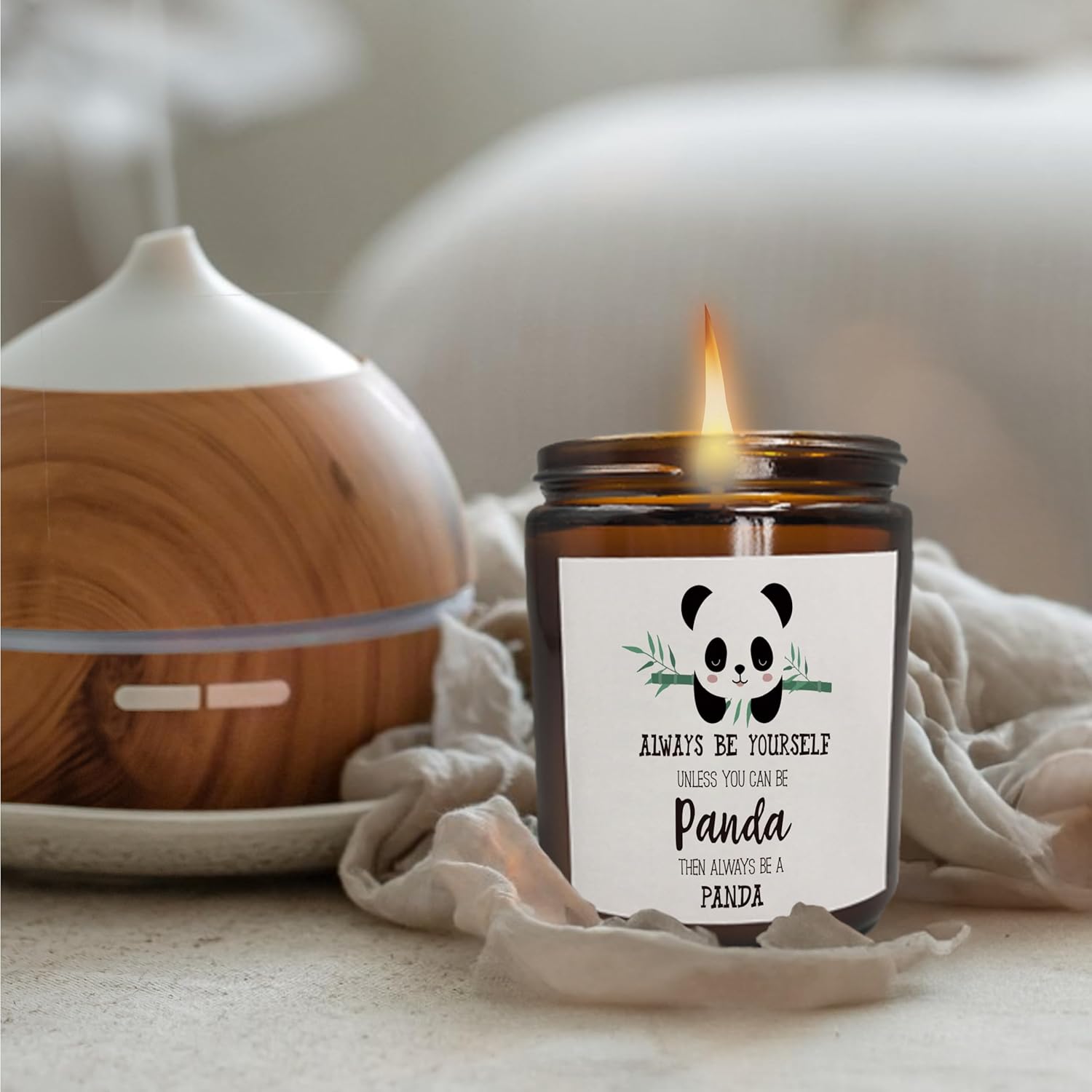 Inspirational Panda Scented Jar Candles for Women