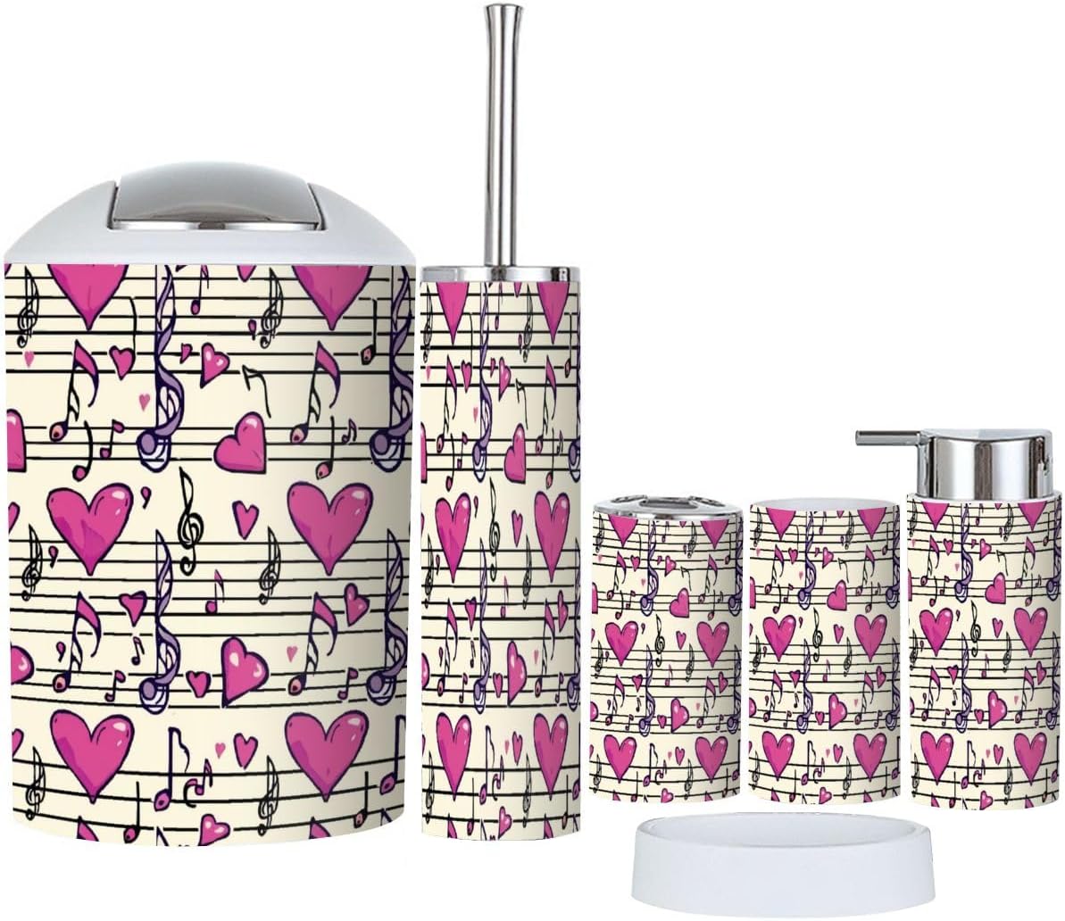 6-Piece Bathroom Set with Durable Organizers amp Gifts