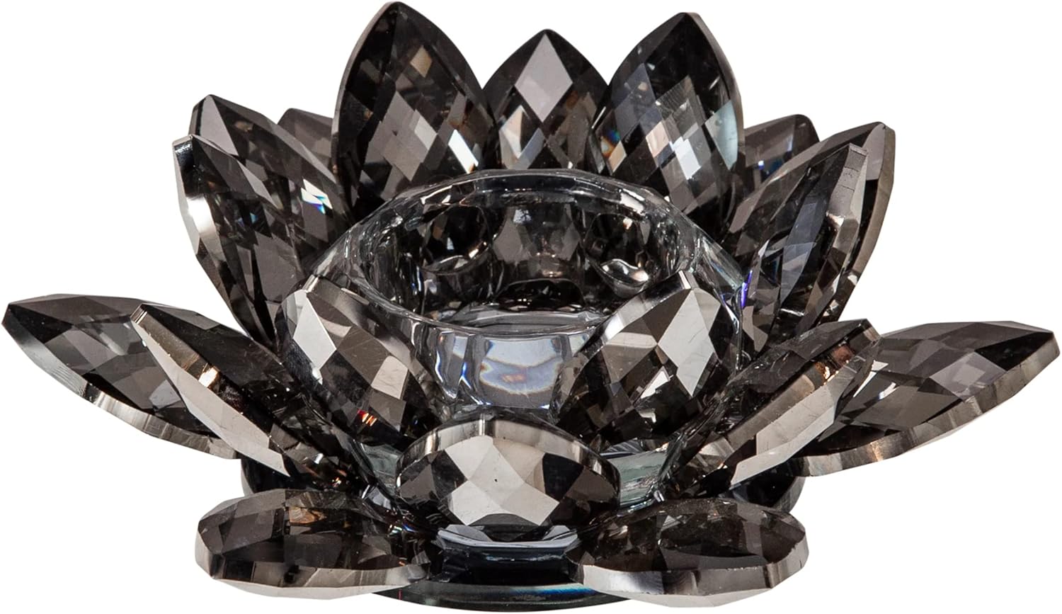 Vivid Gray Glass Candle Holder for Home Dcor
