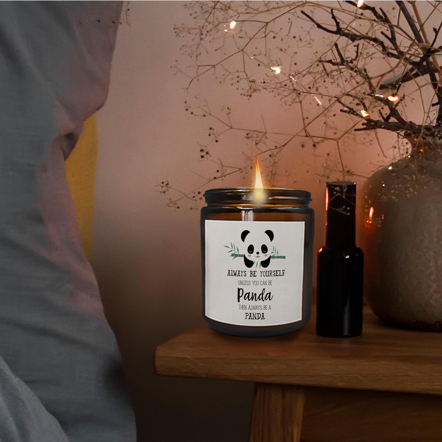Inspirational Panda Scented Jar Candles for Women