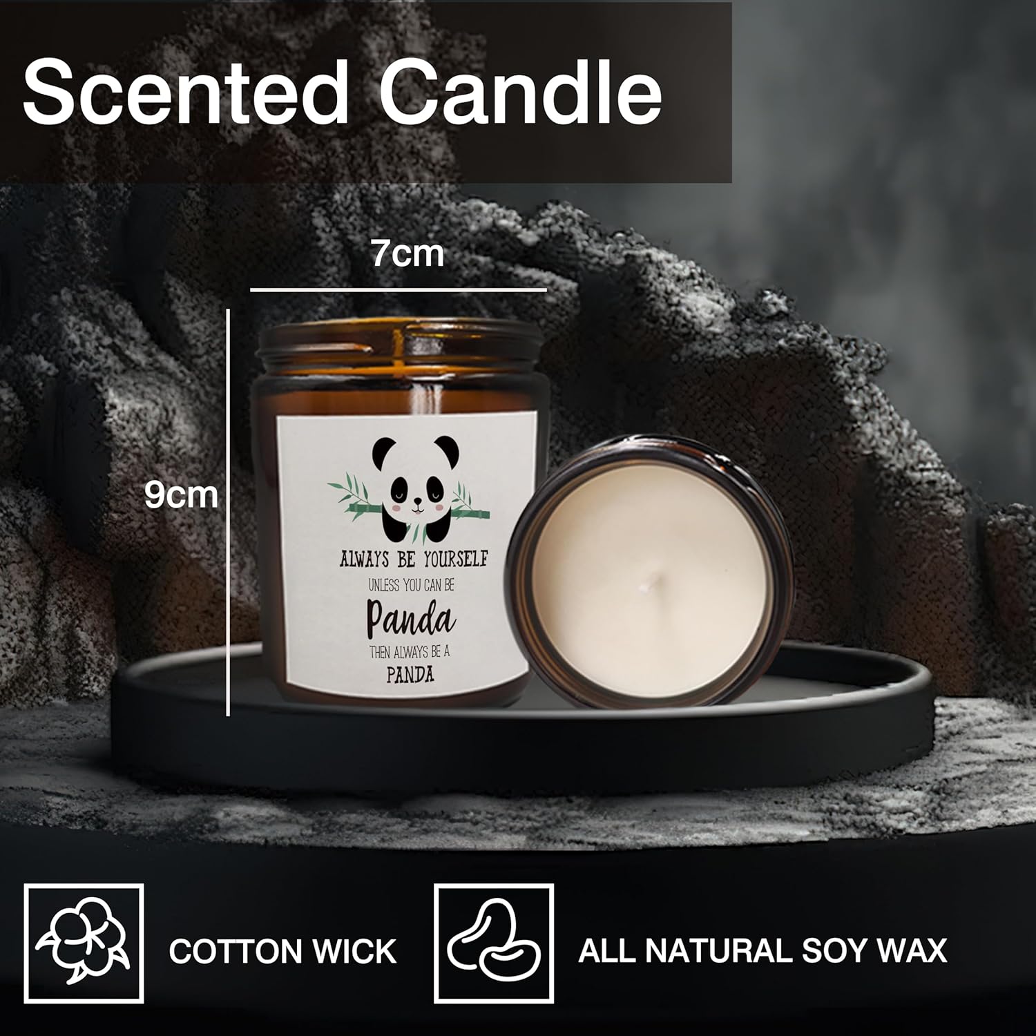Inspirational Panda Scented Jar Candles for Women