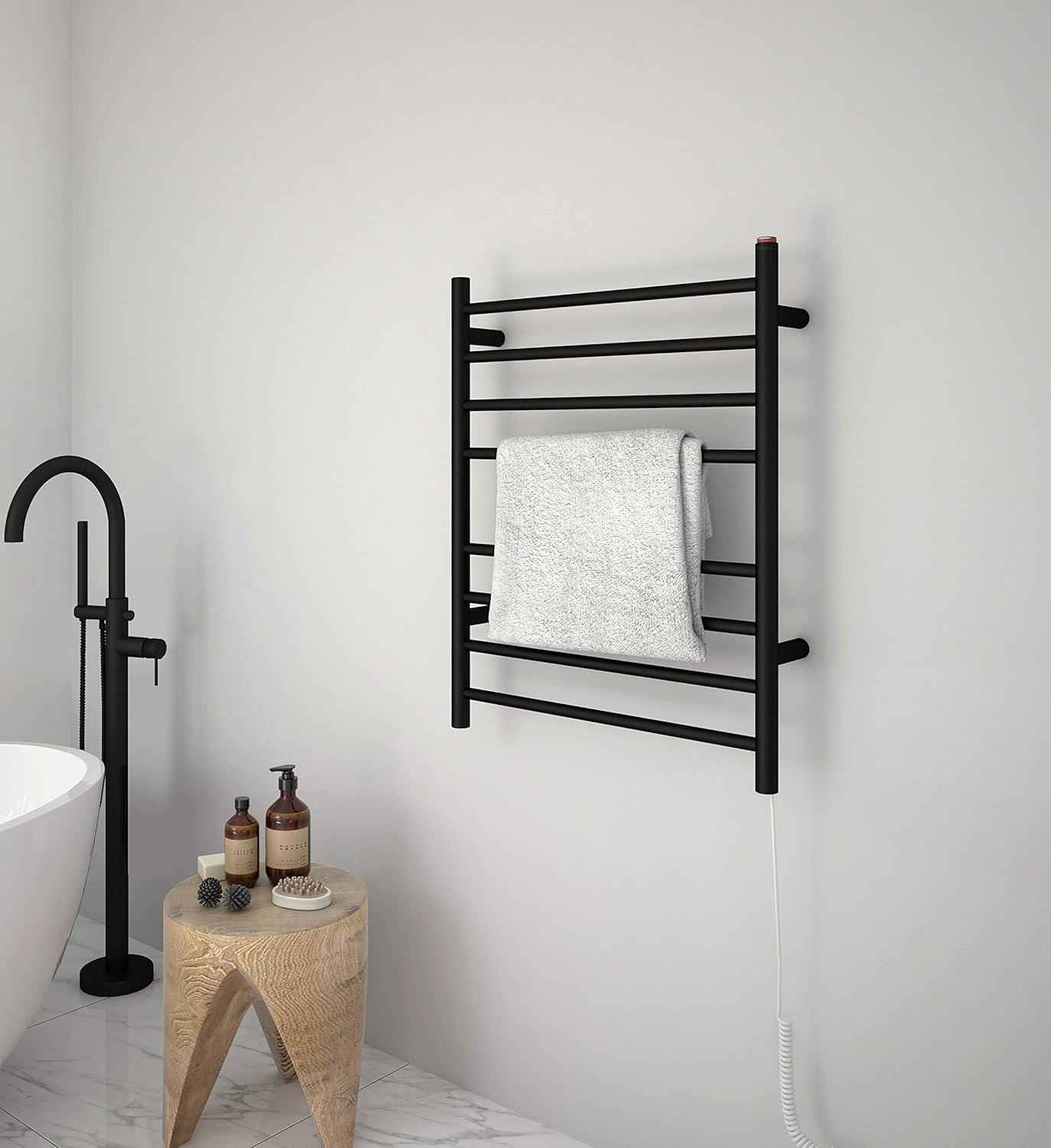Anonga AN-5383 Matte Black Wall-Mounted Towel Warmer