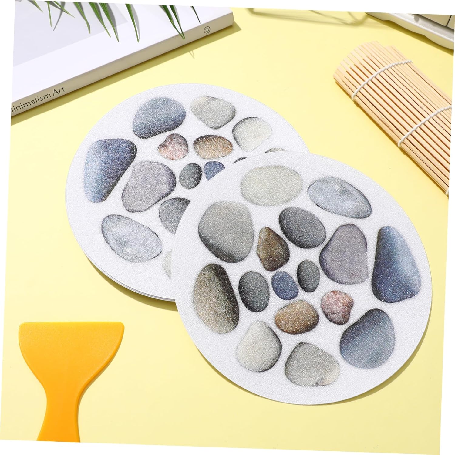 VOSAREA Diameter Stone Pattern Bath Slip Stickers