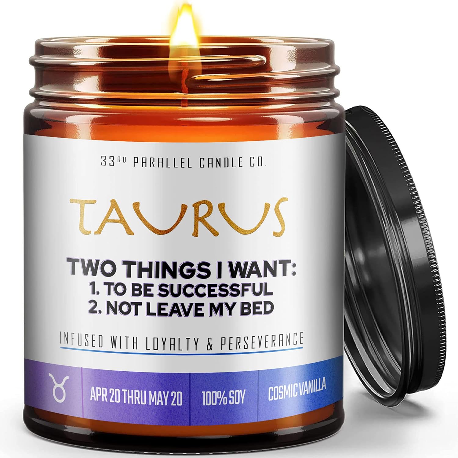 Taurus Zodiac Candle