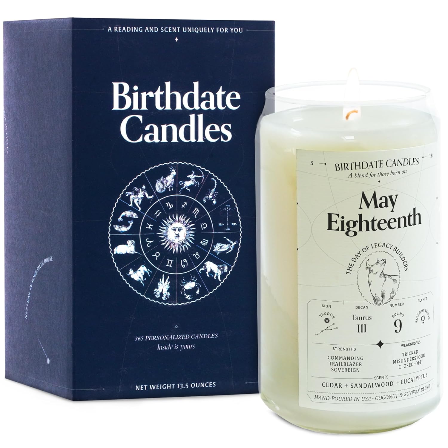 May 18 Birthday Candle - Taurus Scented