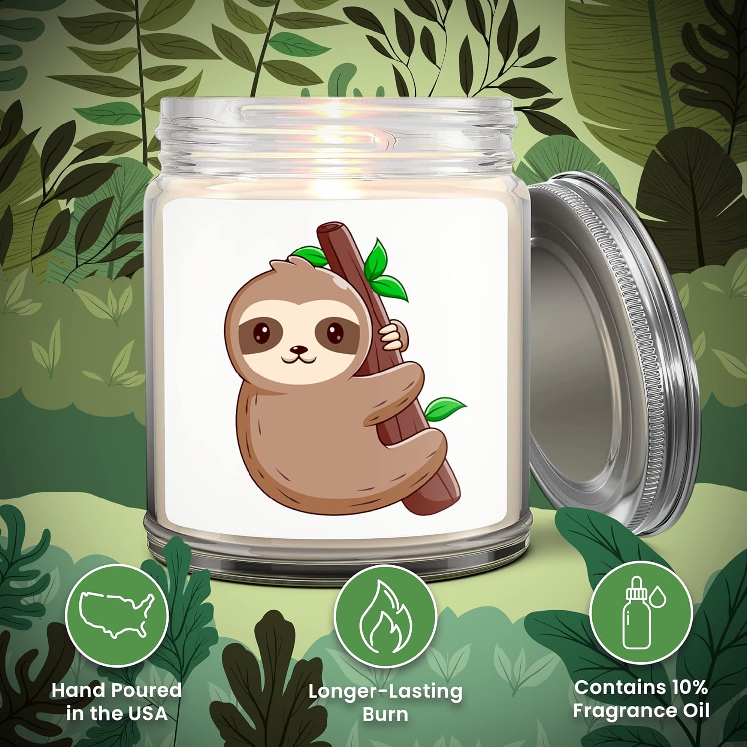 1OAK Sloth Candle - Lavender for Women - Made in USA