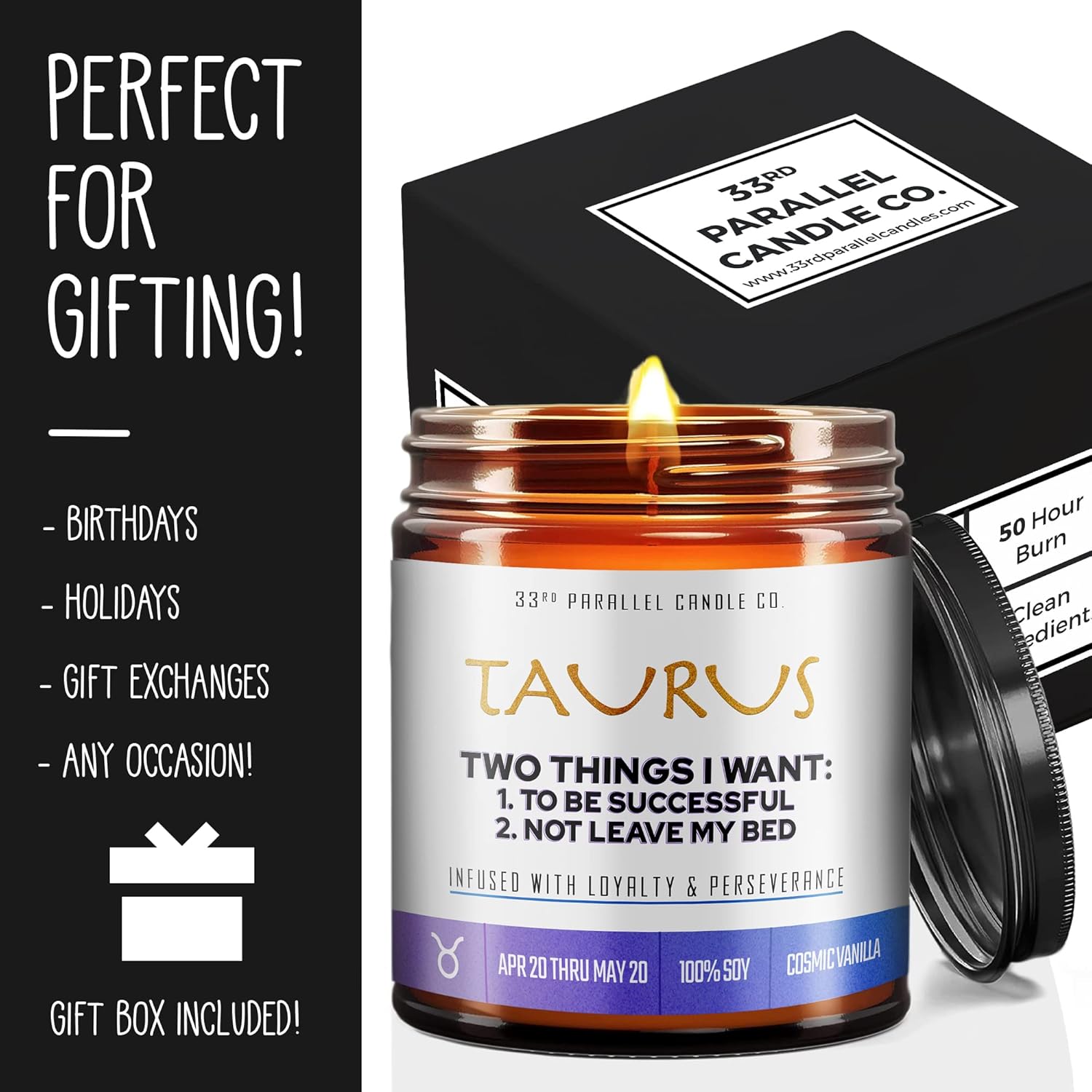 Taurus Zodiac Candle